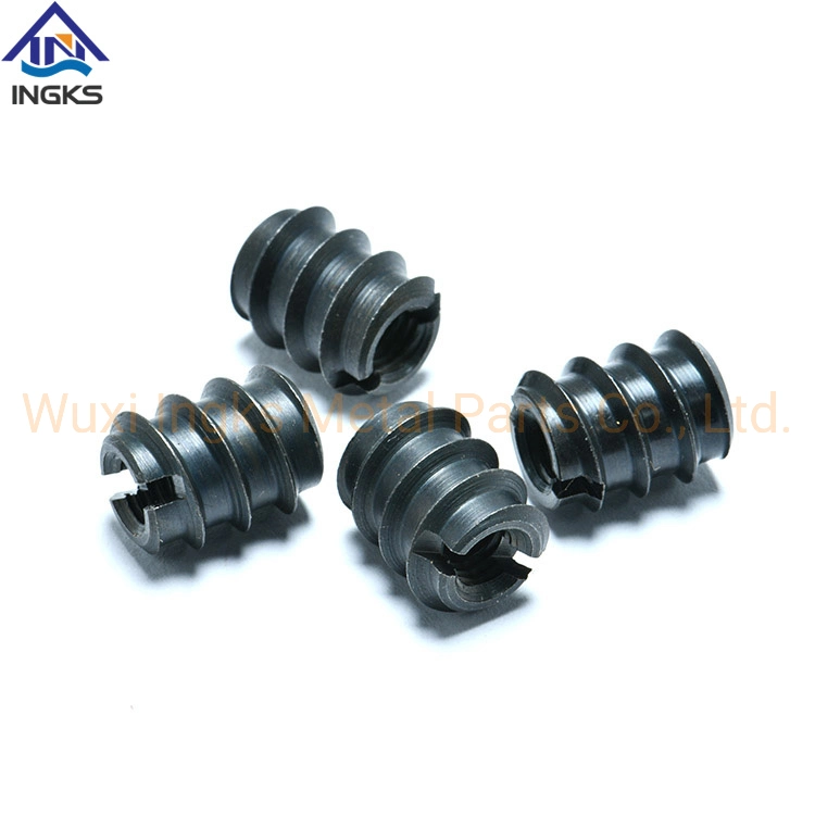 Carbon Steel Wire Thread Self Tapping Insert Slotted Wood Insert Nuts Brass Threaded Inserts